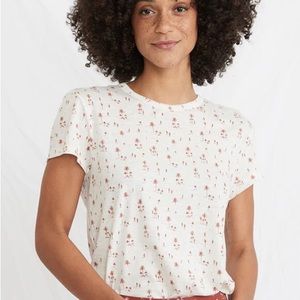 NWT Marine Layer natural cabana print 🏝️ T-shirt sz XS